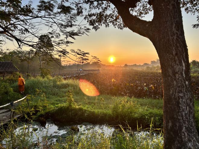 Sunrise at the Meditation center